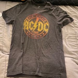Stone washed grey shirt, Ac/Dc logo